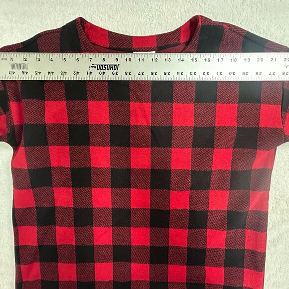 Jill Women’s Buffalo Plaid Top Medium Cotton Blend Long Sleeve Pullover Holidays - Picture 6 of 8